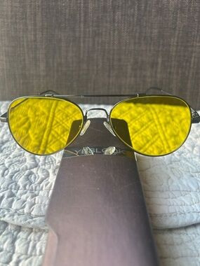 Yellow Lens Aviator Glasses - Unbranded Metal Frame